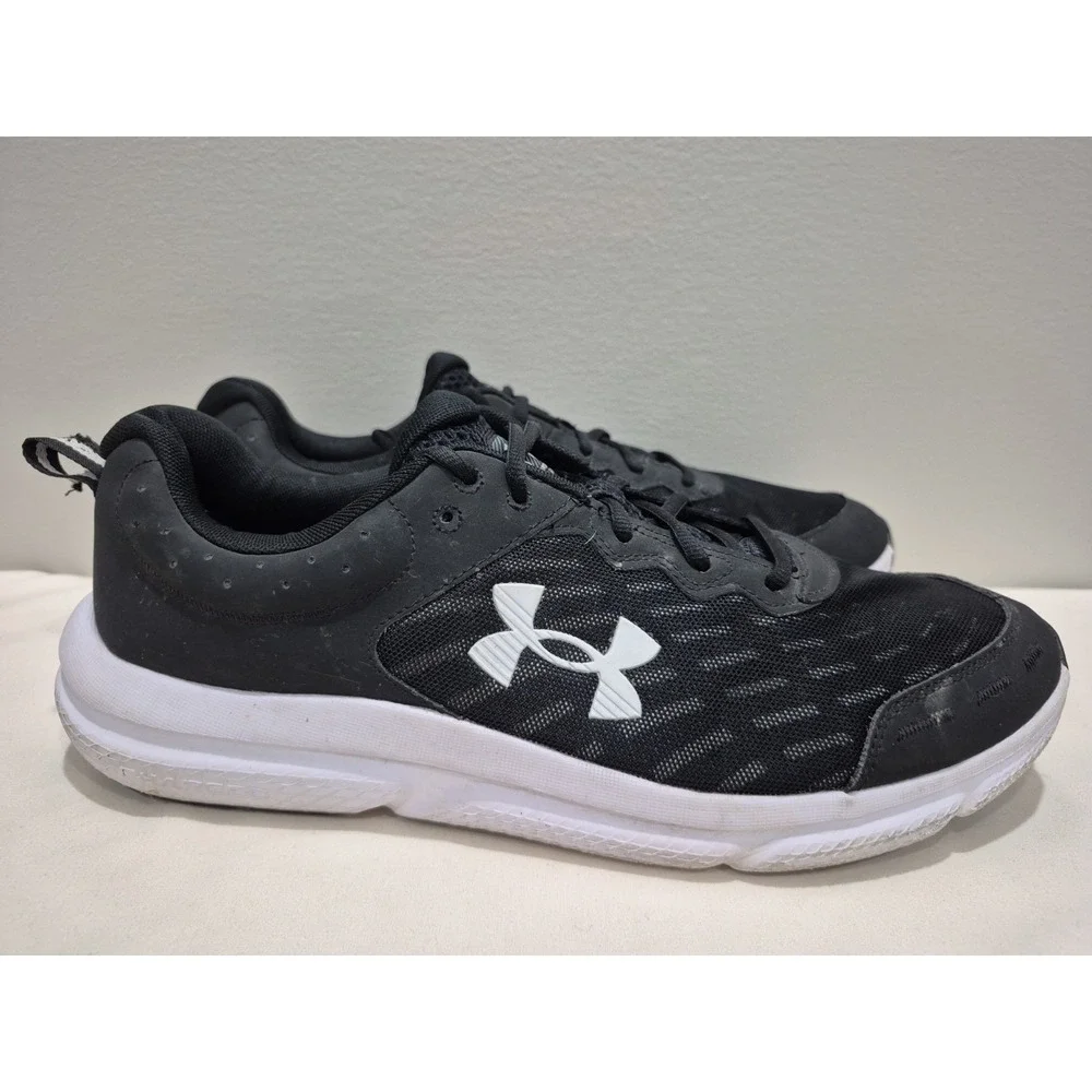 Under Armour Charged Assert 10 Black Men's Sz 14 Running Shoes 3026175-001